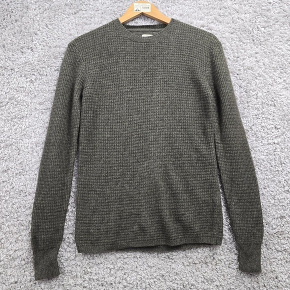 Faherty Sweater Mens Small Green Long Sleeve Crew Neck Wool Cashmere READ - Picture 1 of 12